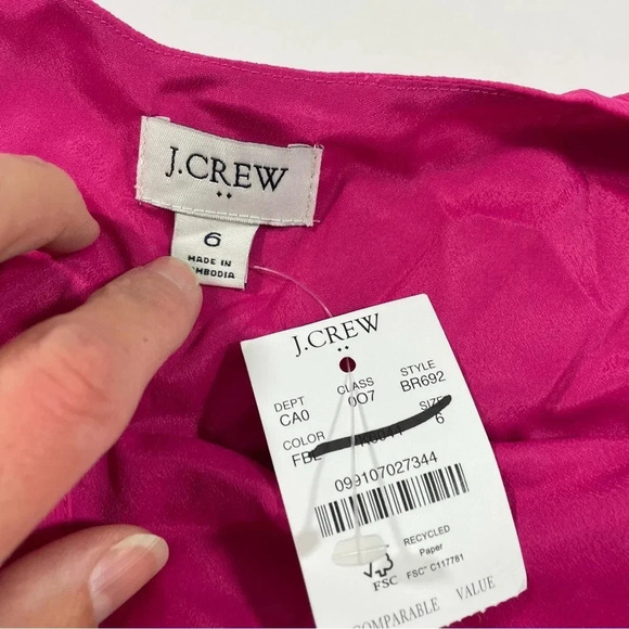 New J Crew Factory Button Tank Top Ruffle Sleeve - Picture 7 of 10